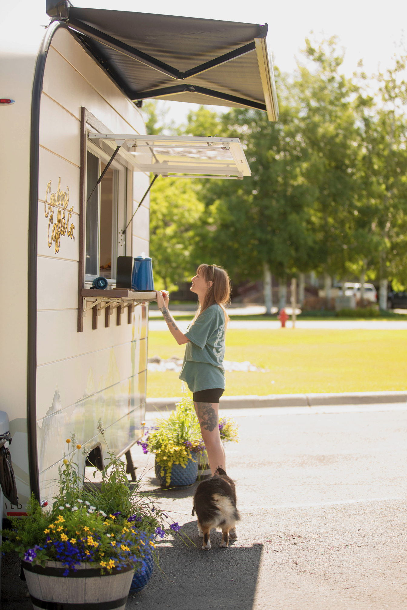 Customer ordering at the Taste the West™ Trailer