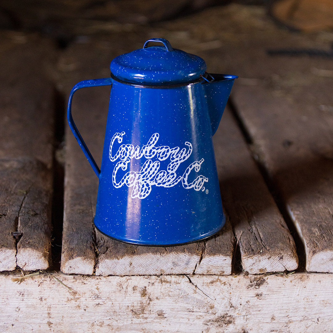 Blue Cowboy Coffee Percolator