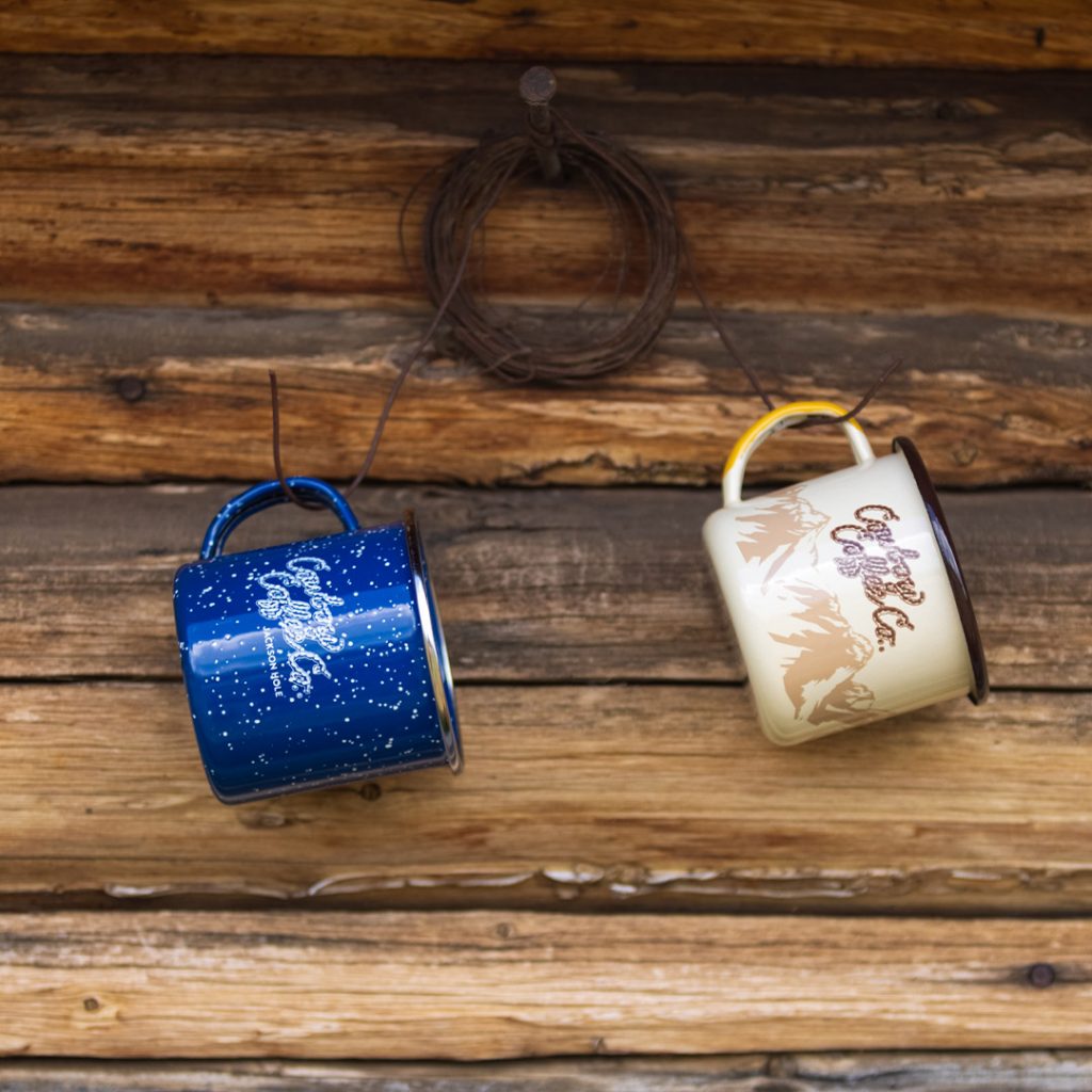 Blue Cowboy Coffee Tin Mug